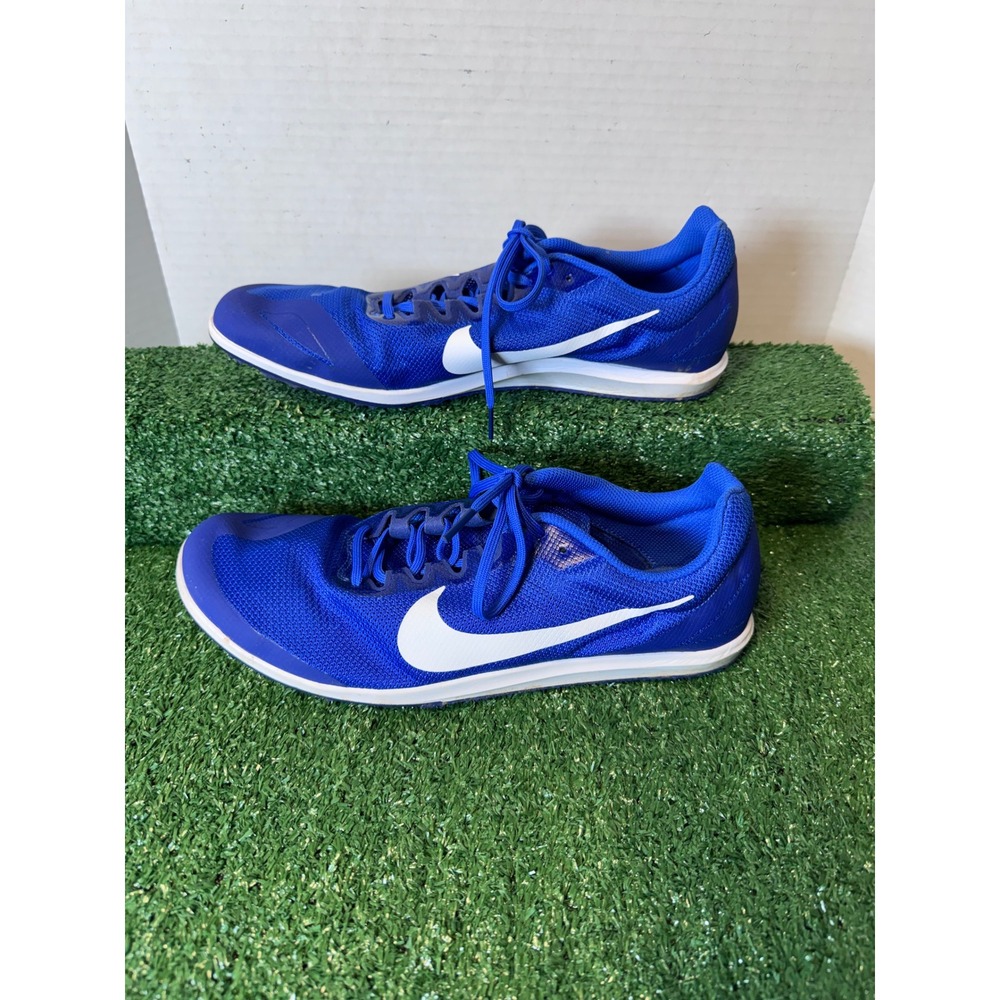 Nike Zoom Rival D 10 Track Spikes size 11.5 Blue White Men Running Shoes
